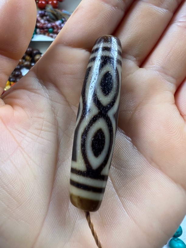 非金属木质吊坠 龙文六眼看珠子藏式饰品