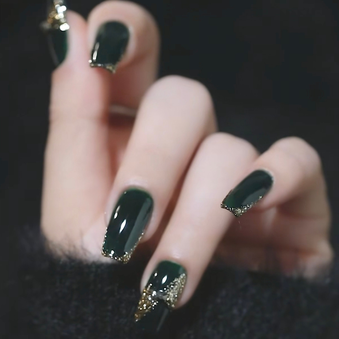 美甲纯手工秋冬穿戴甲短中长款甲片穿戴美甲轻奢高级感指甲贴片