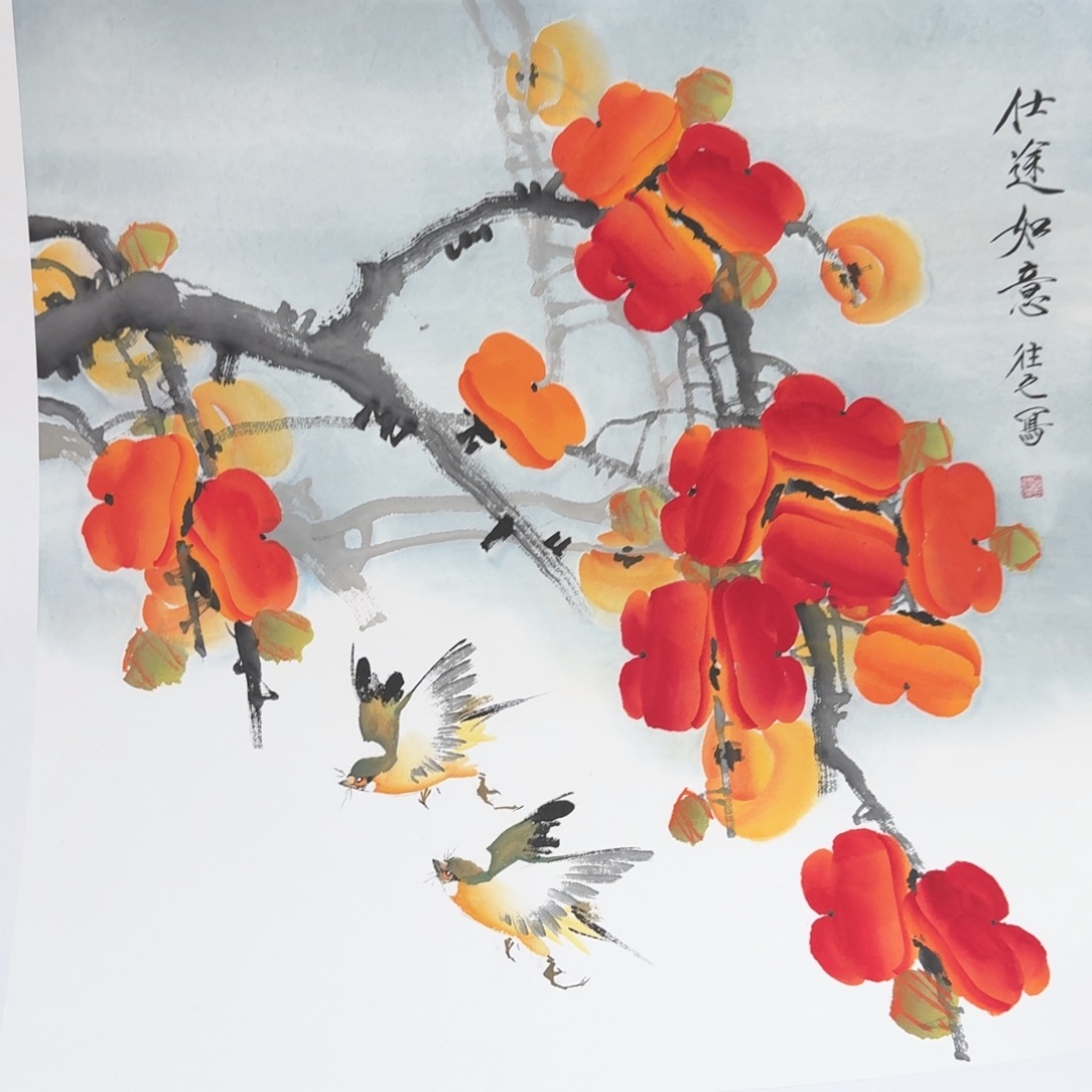 国画国画作品山水花鸟纯手绘