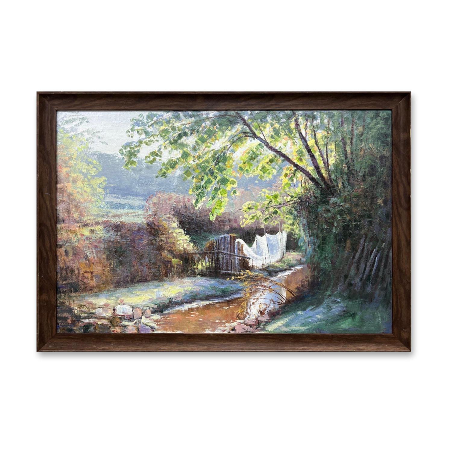 《乡村田园》系列一60cm*90cm手绘油画客厅玄关挂画