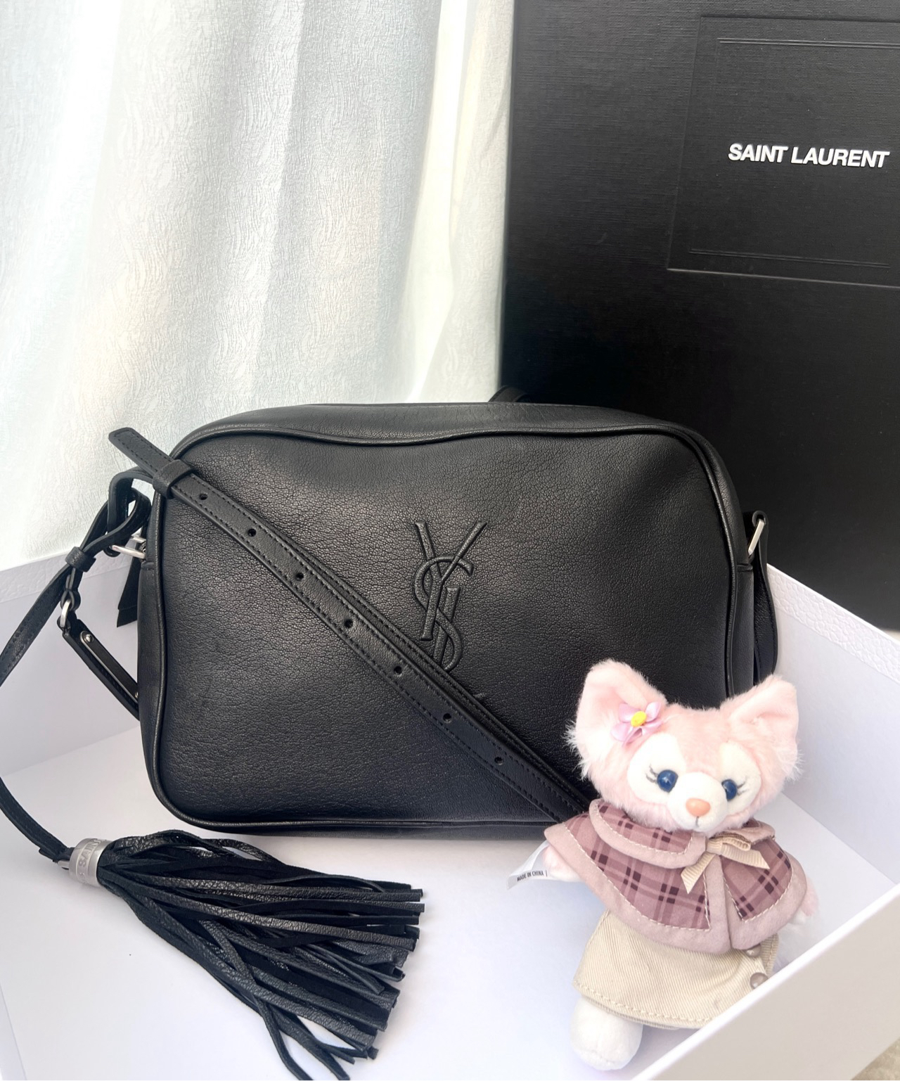 99新 YSL/圣罗兰 圣罗兰 黑色 流苏相机包 99新/3825