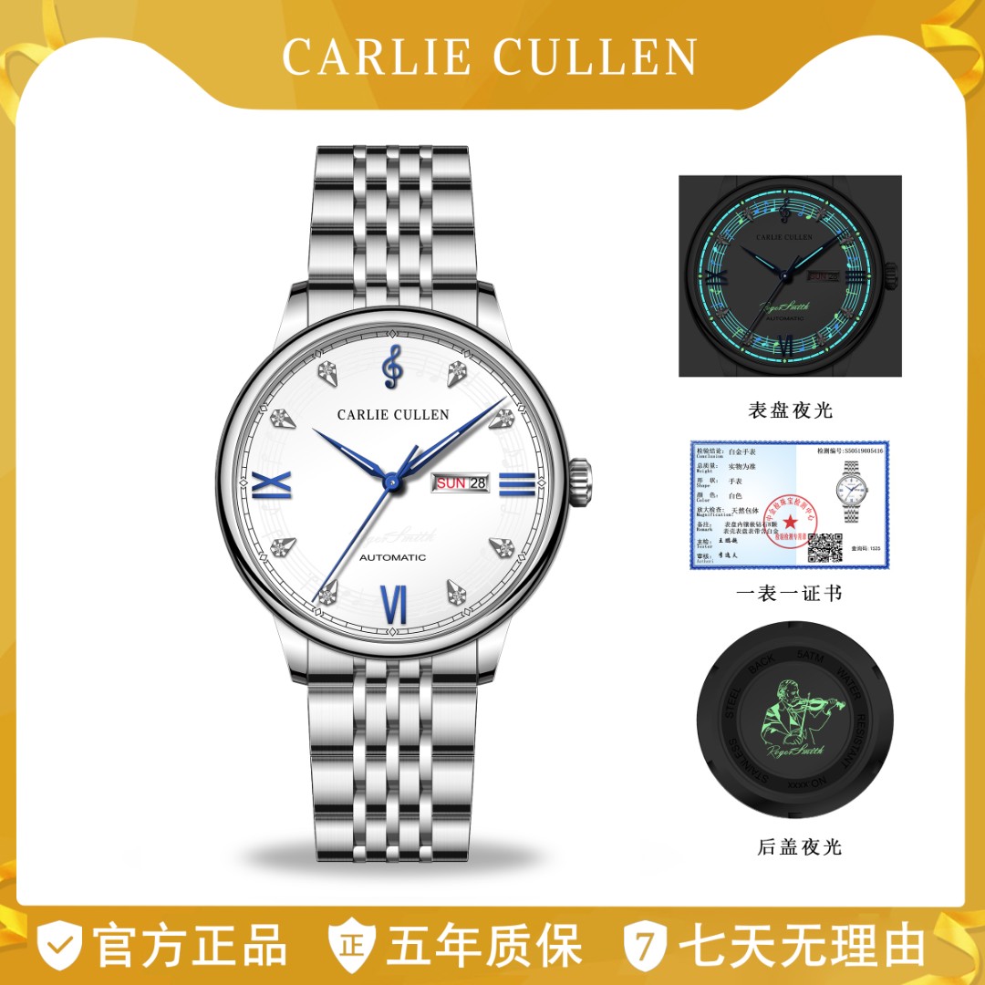 钢琴家签名限量纪念款时尚夜光防水全自动男士手表-C8060-001