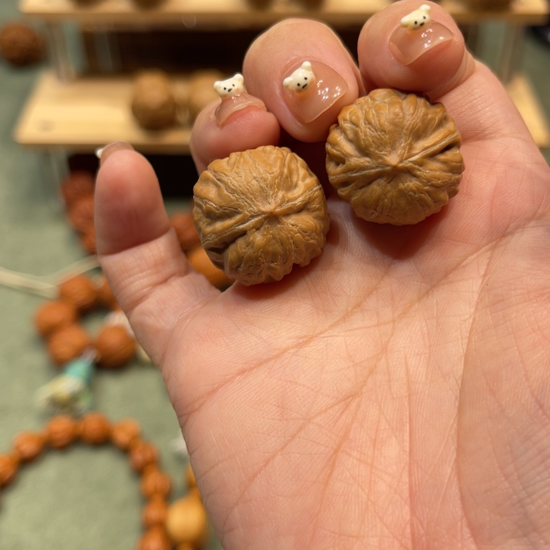 文玩核桃把件嘎嘣豆孤品