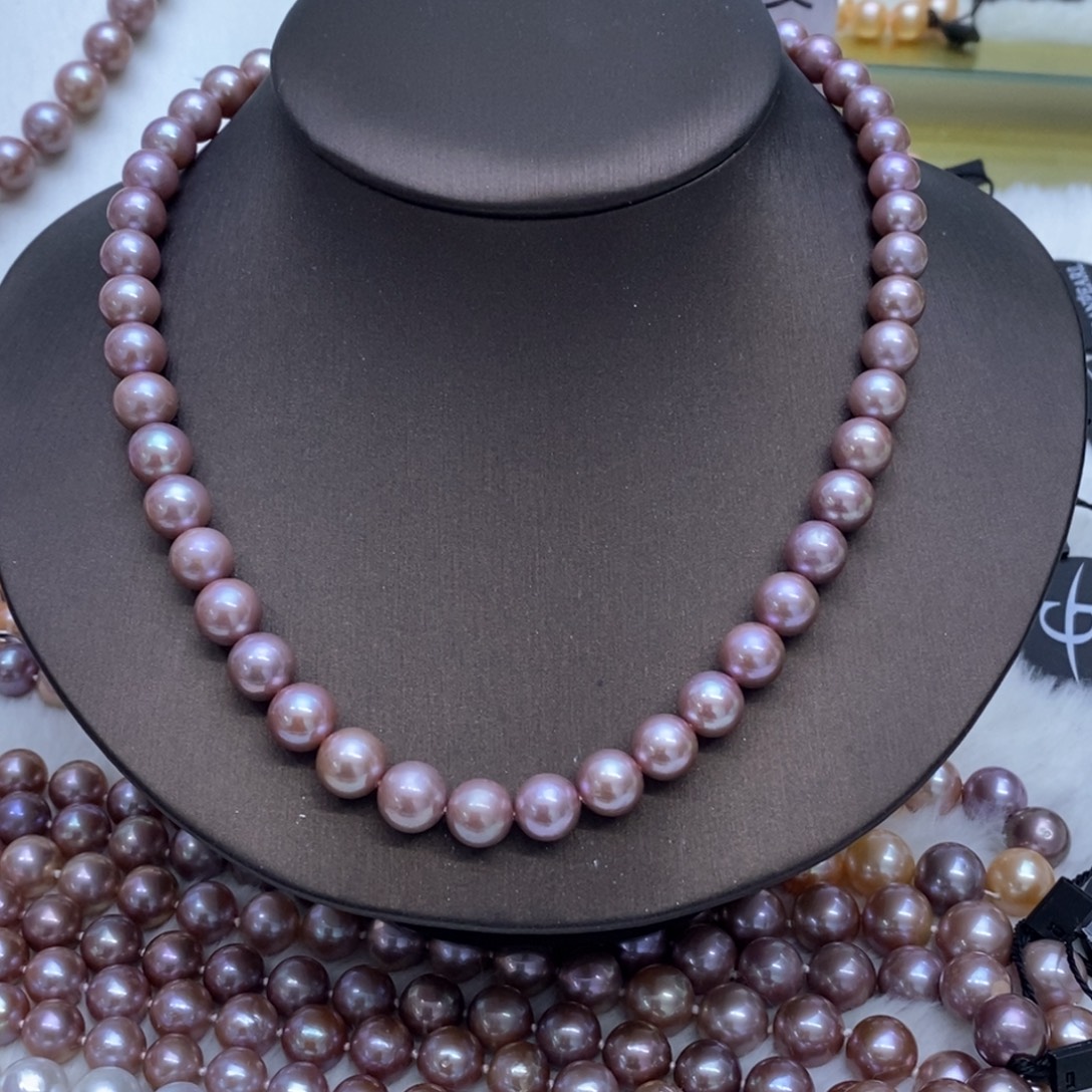 非金属紫色珍珠项链