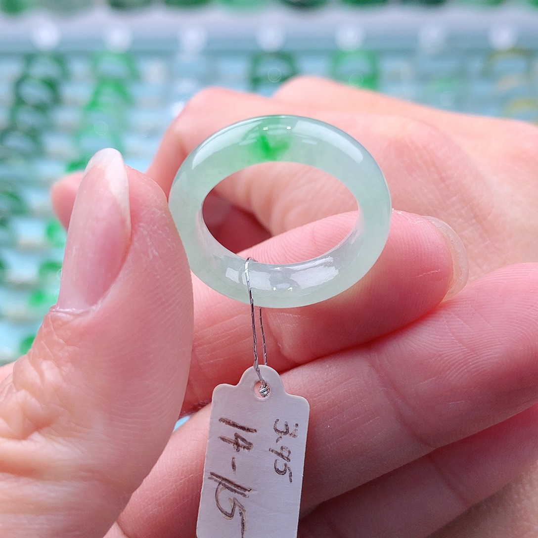 翡翠戒指未镶嵌A货缅甸翡翠