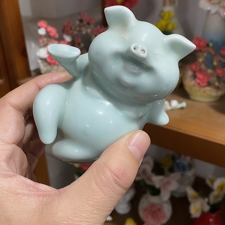 瓷片纯手工陶瓷花摆件