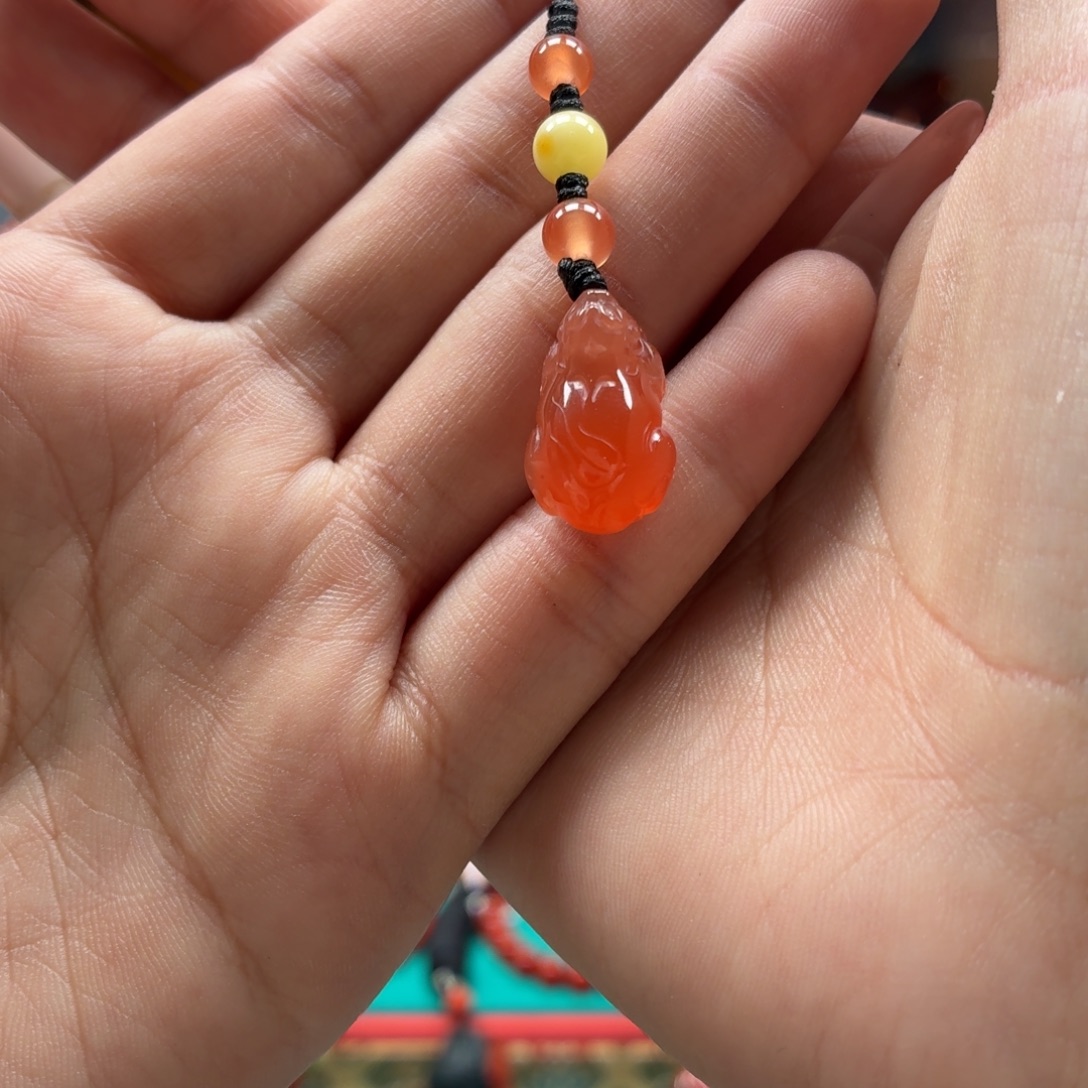 南红玛瑙未镶嵌手机挂原矿保山南红