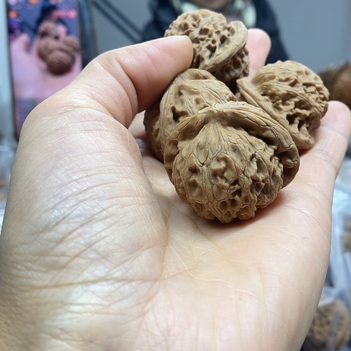 风***林文玩核桃把件2对宫灯