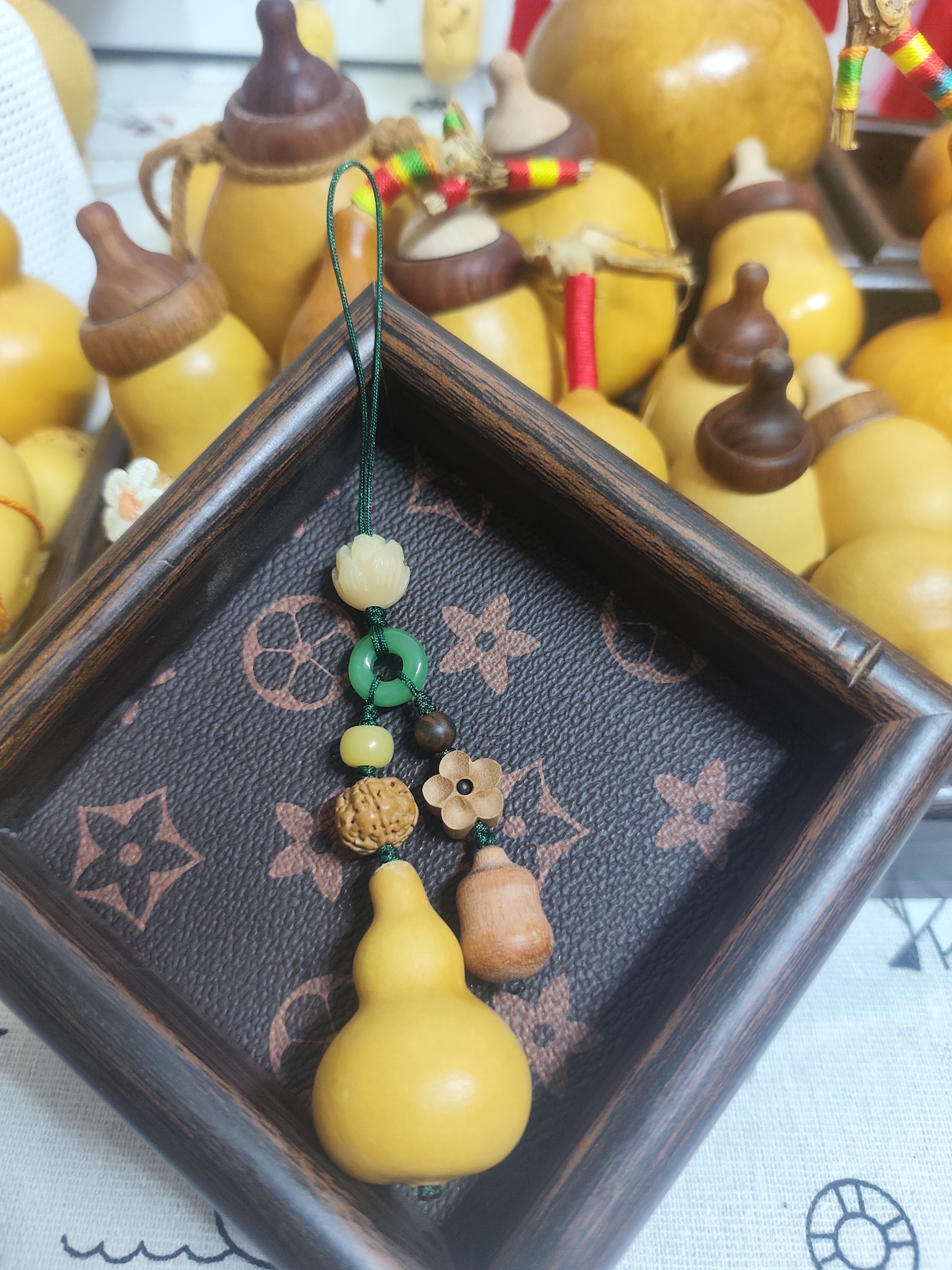 天然葫芦手机链包挂，菩提、木质小配件创意小众可爱百搭高级感