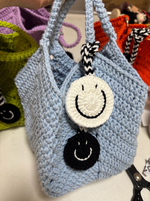 钩针编织手作菜篮子随身包包适合礼物蔡依林同款小菜篮子