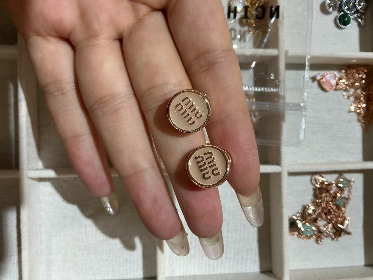 铜合金耳饰 轻奢高定千金风耳饰621