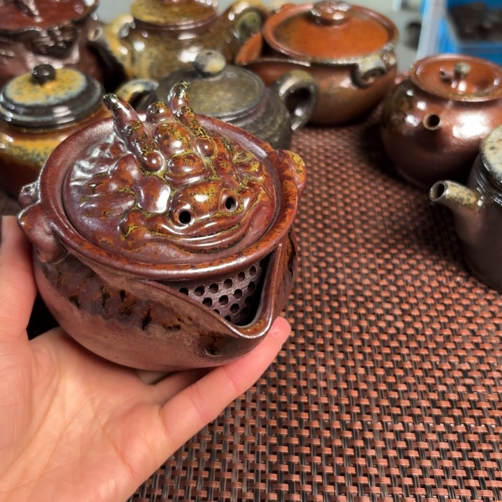 紫砂茶杯养彩龙头