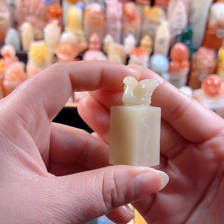 老挝石印石1.9厘米，天鹅