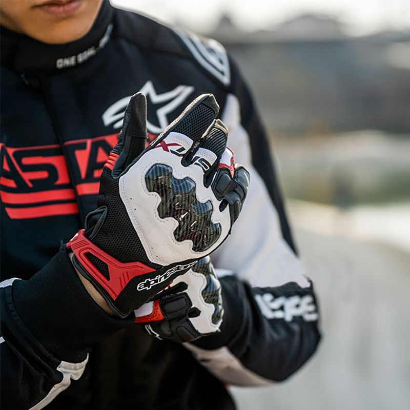 A星ALPINESTARS手套SMX-R夏季网眼透气防摔护具羊皮机车骑行手套