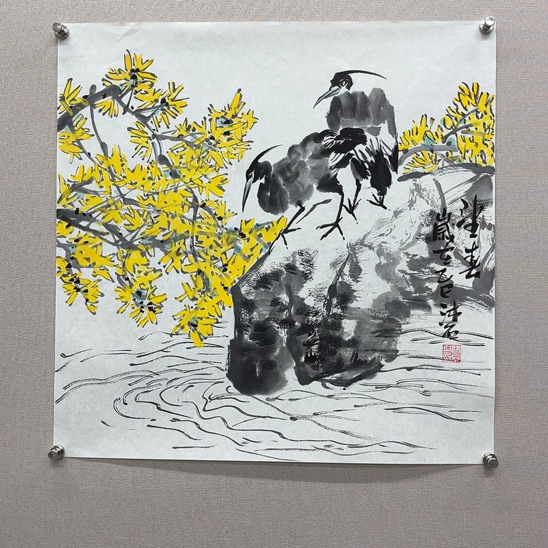 国画艺术家真人手绘
