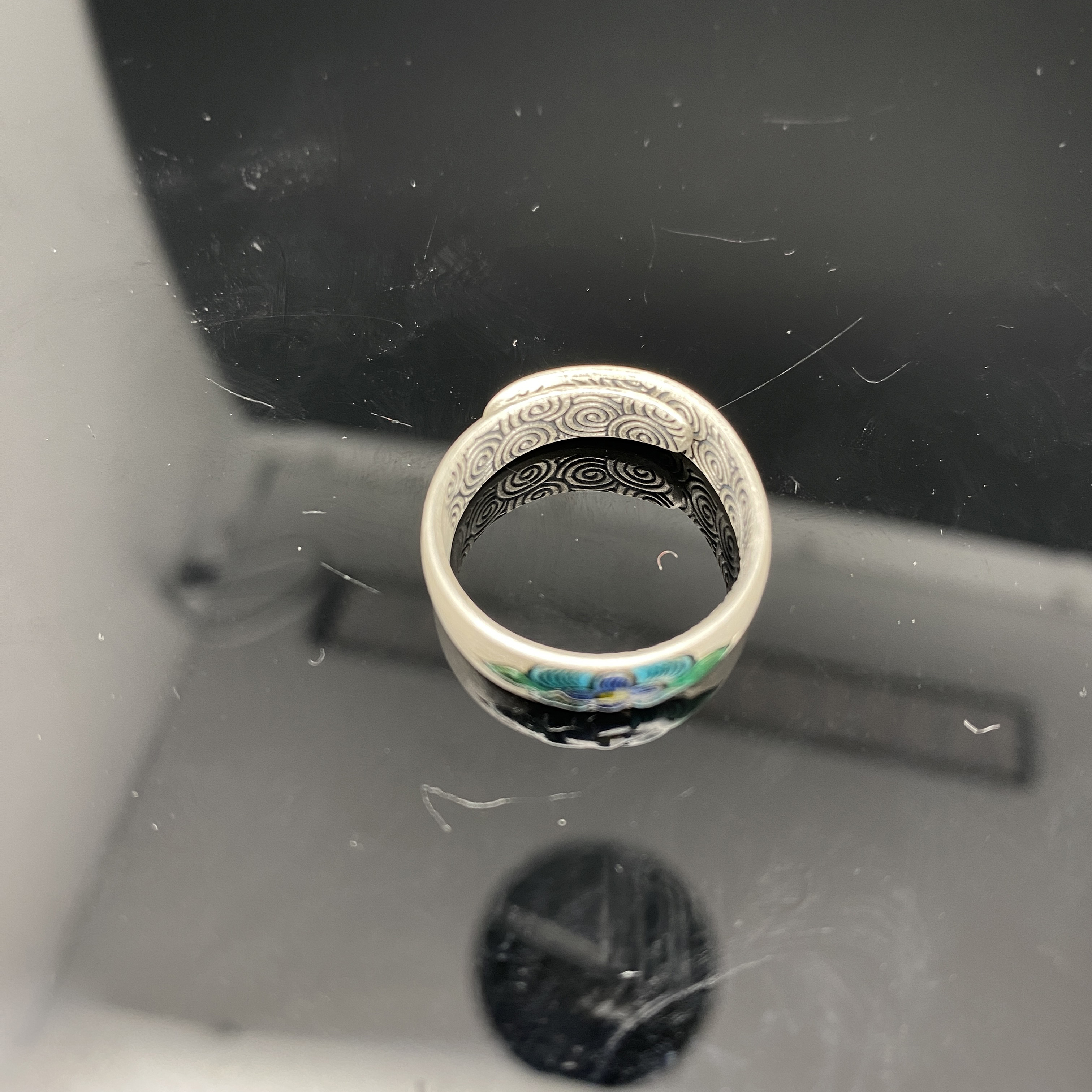 B0314GMD535足银烧蓝戒指