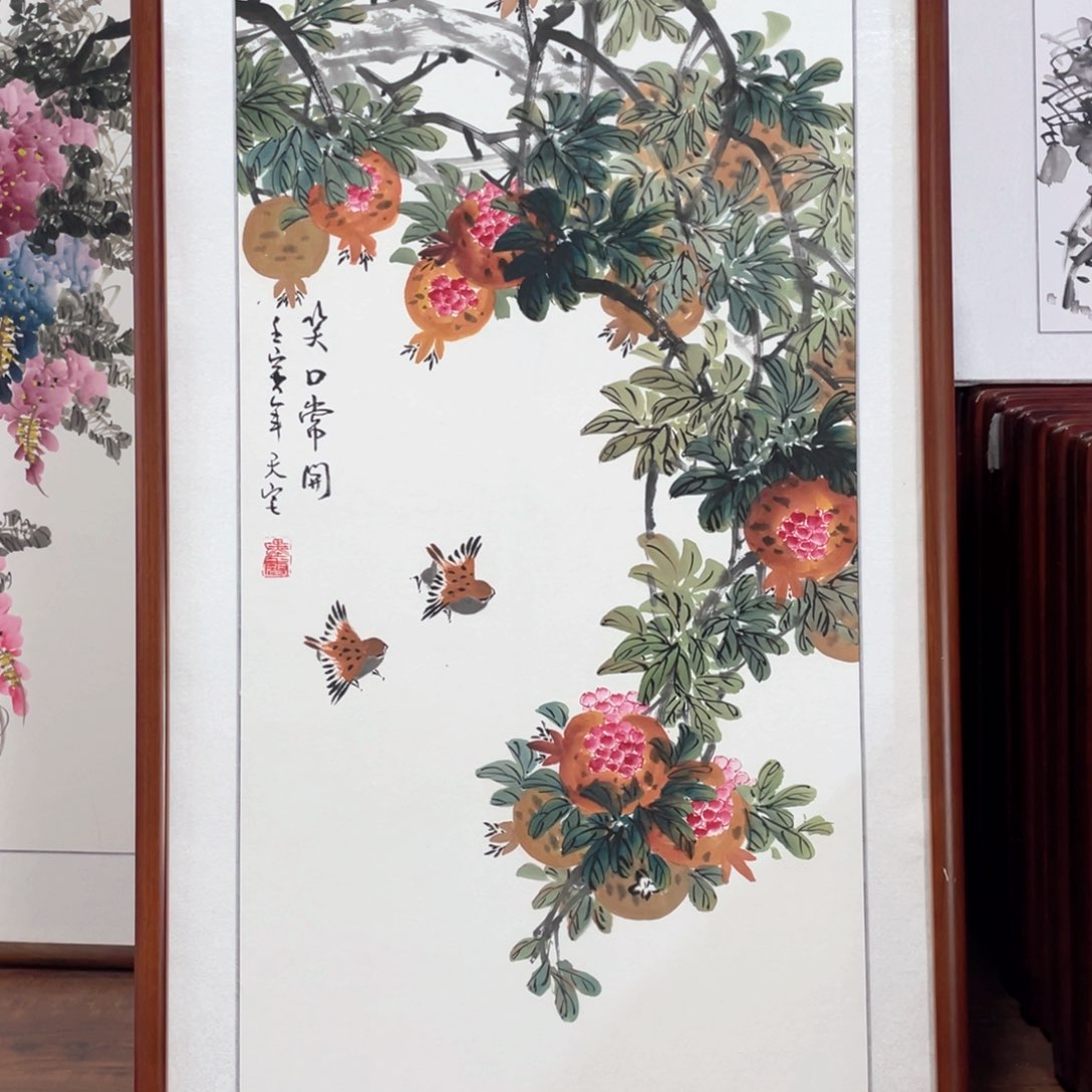 国画带框尺寸63*123厘米