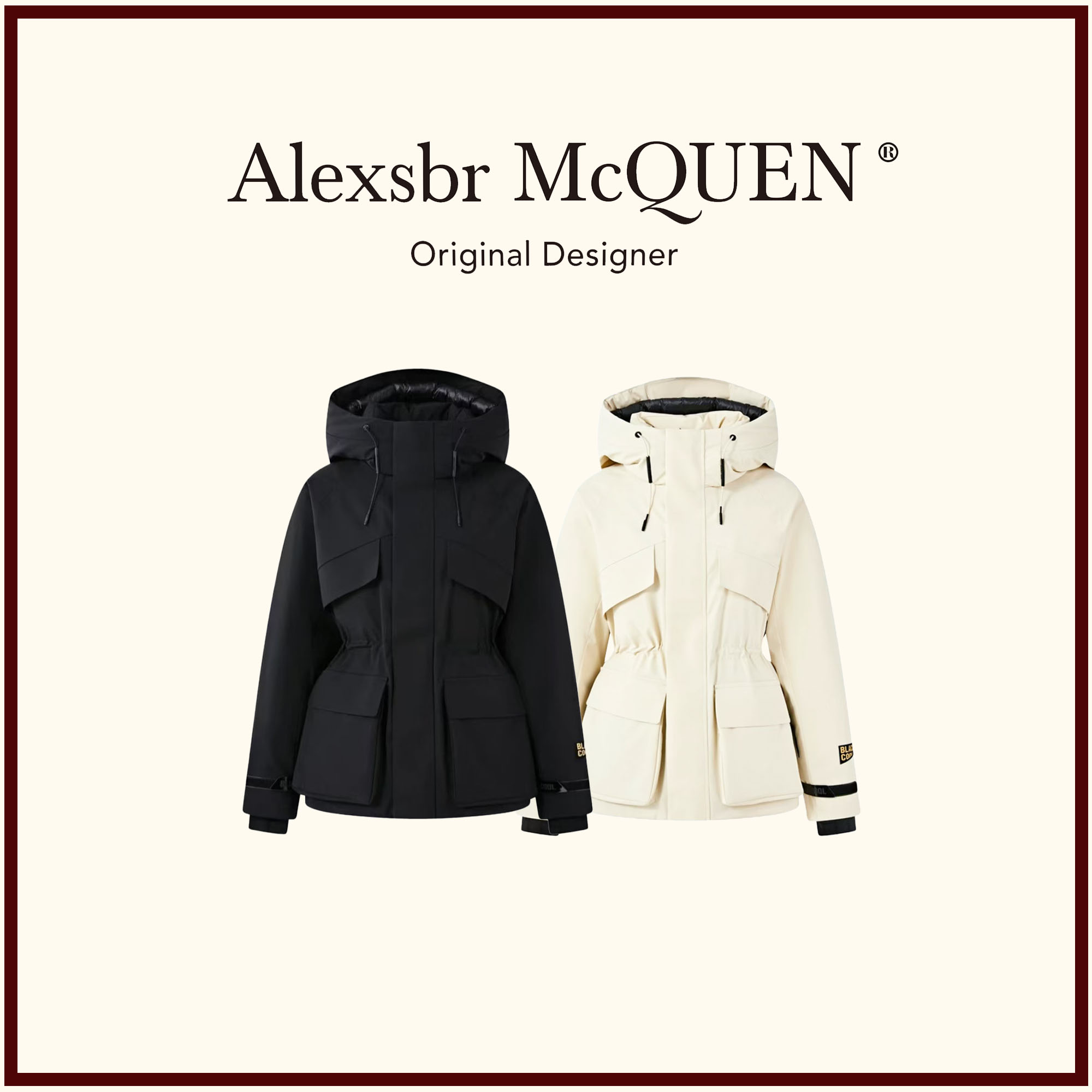 杨幂同款派克服奢华户外黑金鹅绒服风衣五分爆款女短款冲锋衣