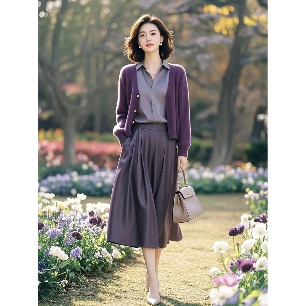 2025初秋搭配一整套超火秋装小香风轻奢高级感女人味两件套装女装