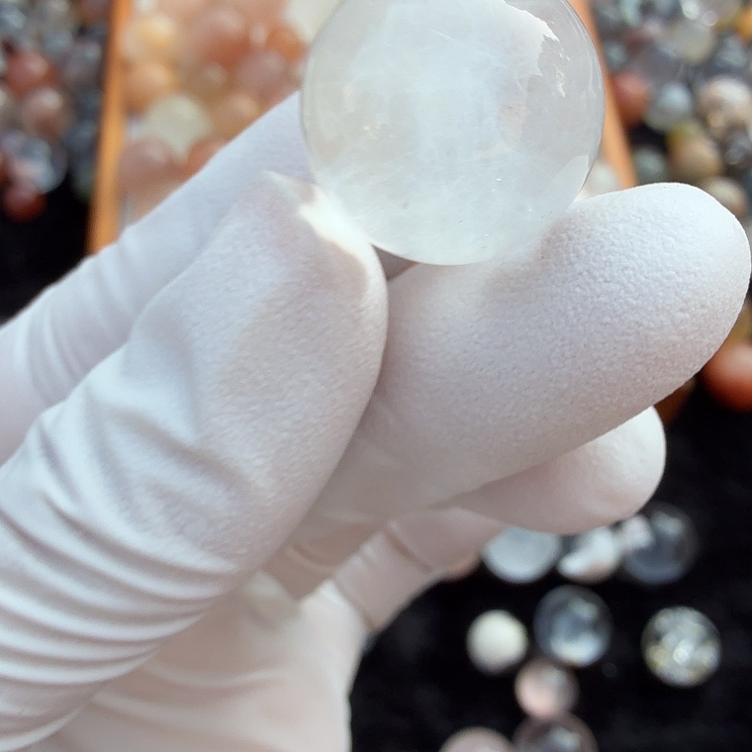 莓***ଓ珠宝半成品水晶未镶嵌兔毛16mm定制不退换