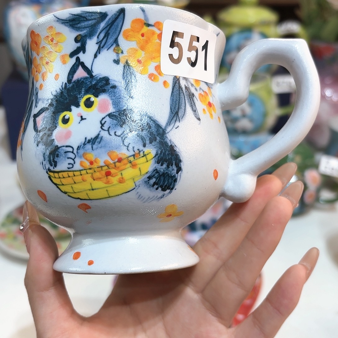 紫***苑景德镇手绘高温釉下彩陶瓷茶具