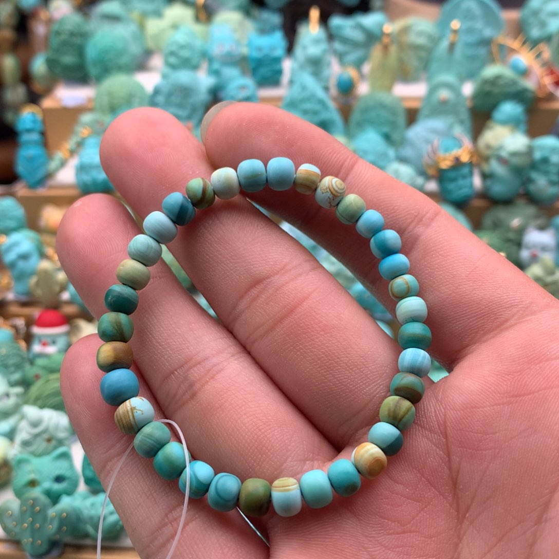 绿松石颈饰18K金镶嵌油**?