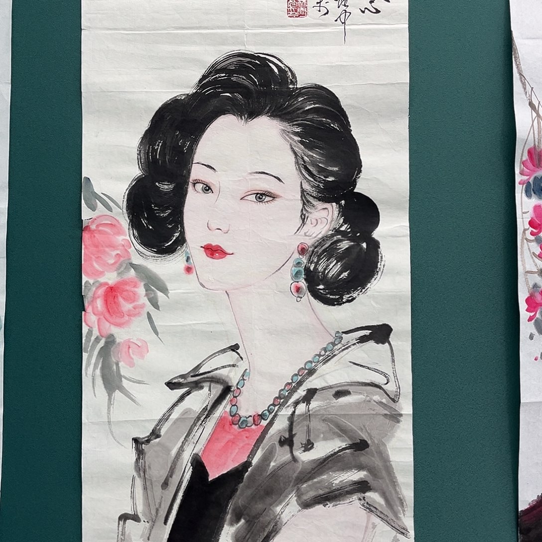 国画艺术家真人手绘