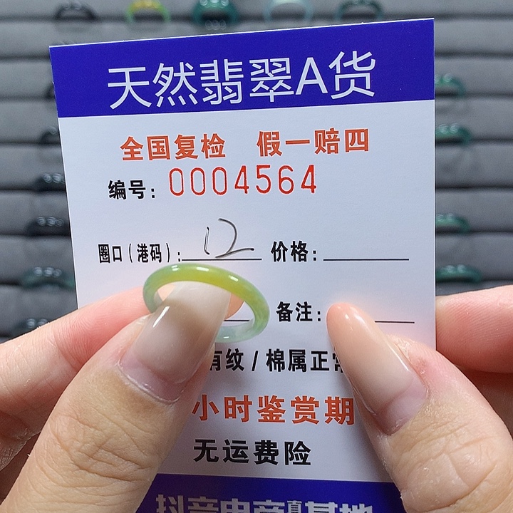 未镶嵌戒圈翡翠4564