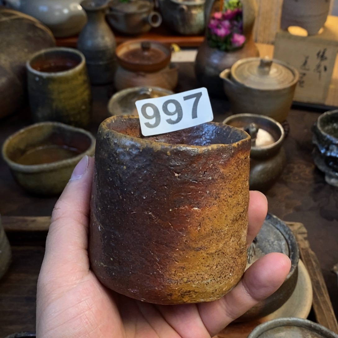 备前烧柴烧茶具神*超级大石爆