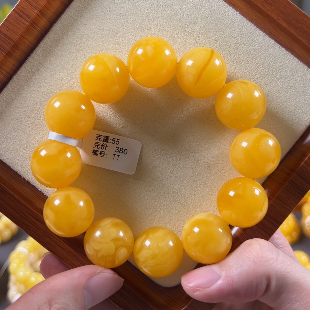 裸石蜜蜡未镶嵌20+焦皮鸡油红满蜜满蜡同料圆珠tt