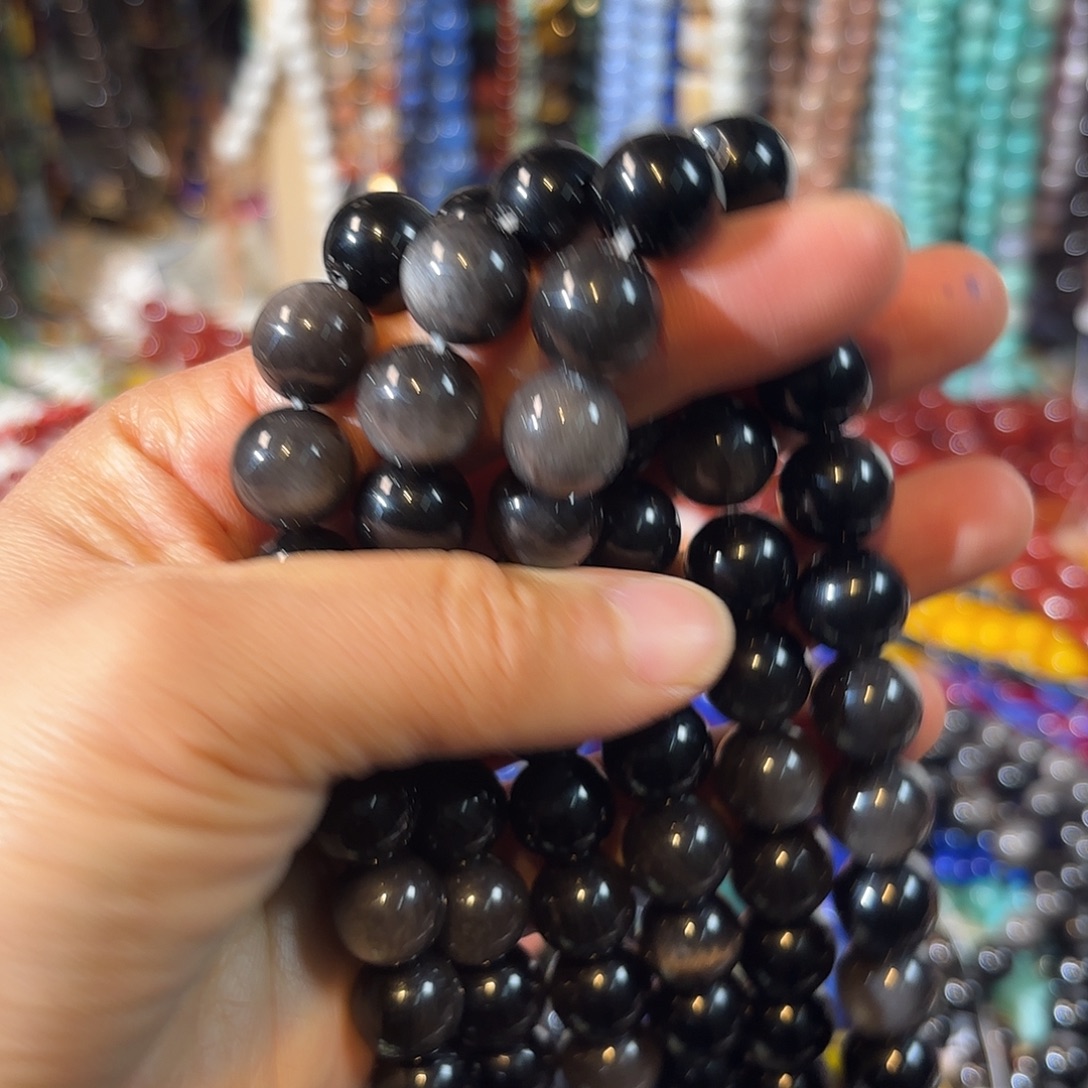 玛瑙/玉髓未镶嵌珠宝半成品银曜卡12一条