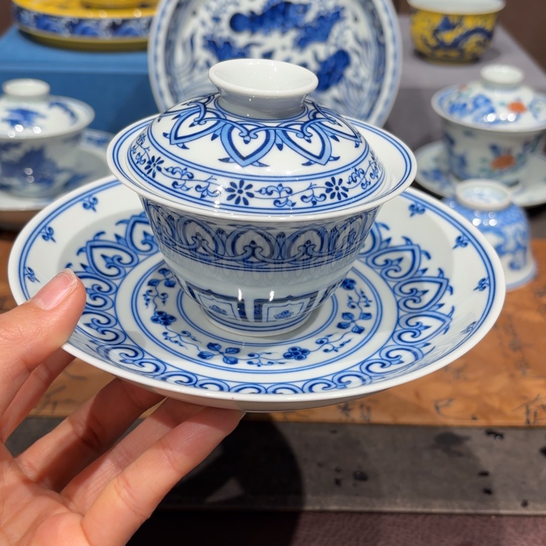 瓷片手工手绘陶瓷茶具