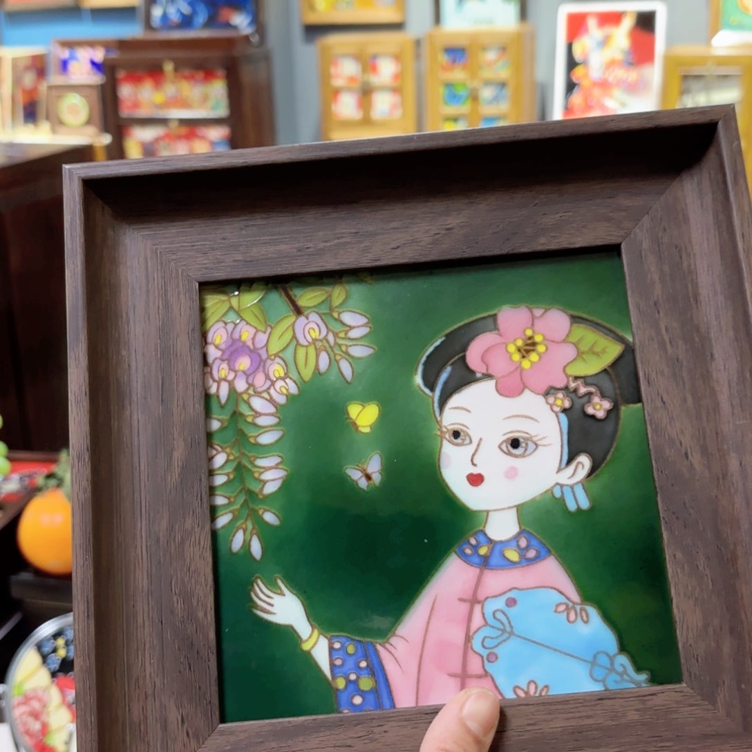 瓷片22.22连画带框特级福利