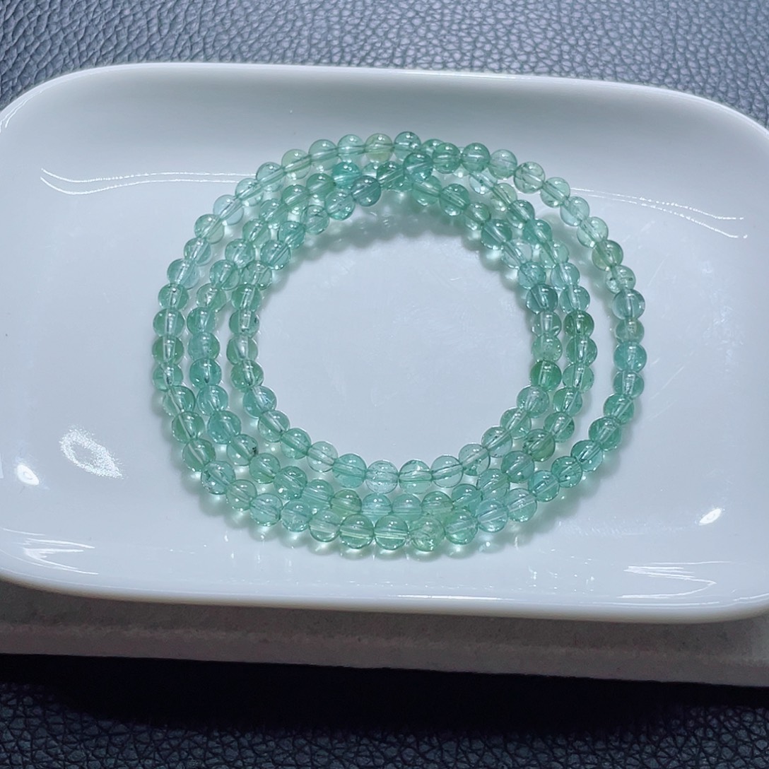 碧玺未镶嵌手链4.8mm左右