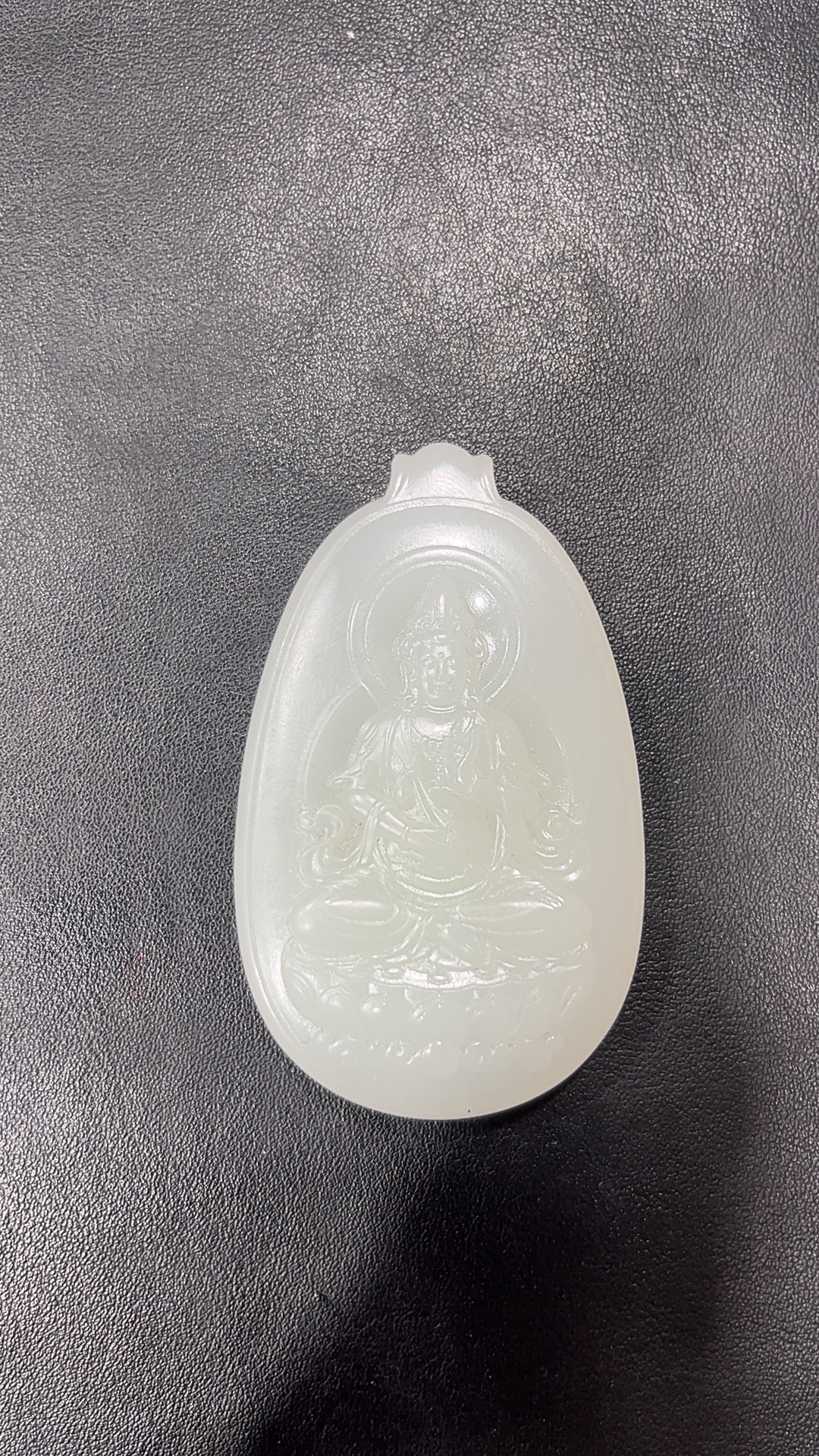 高端精品羊脂白玉挂件观音牌