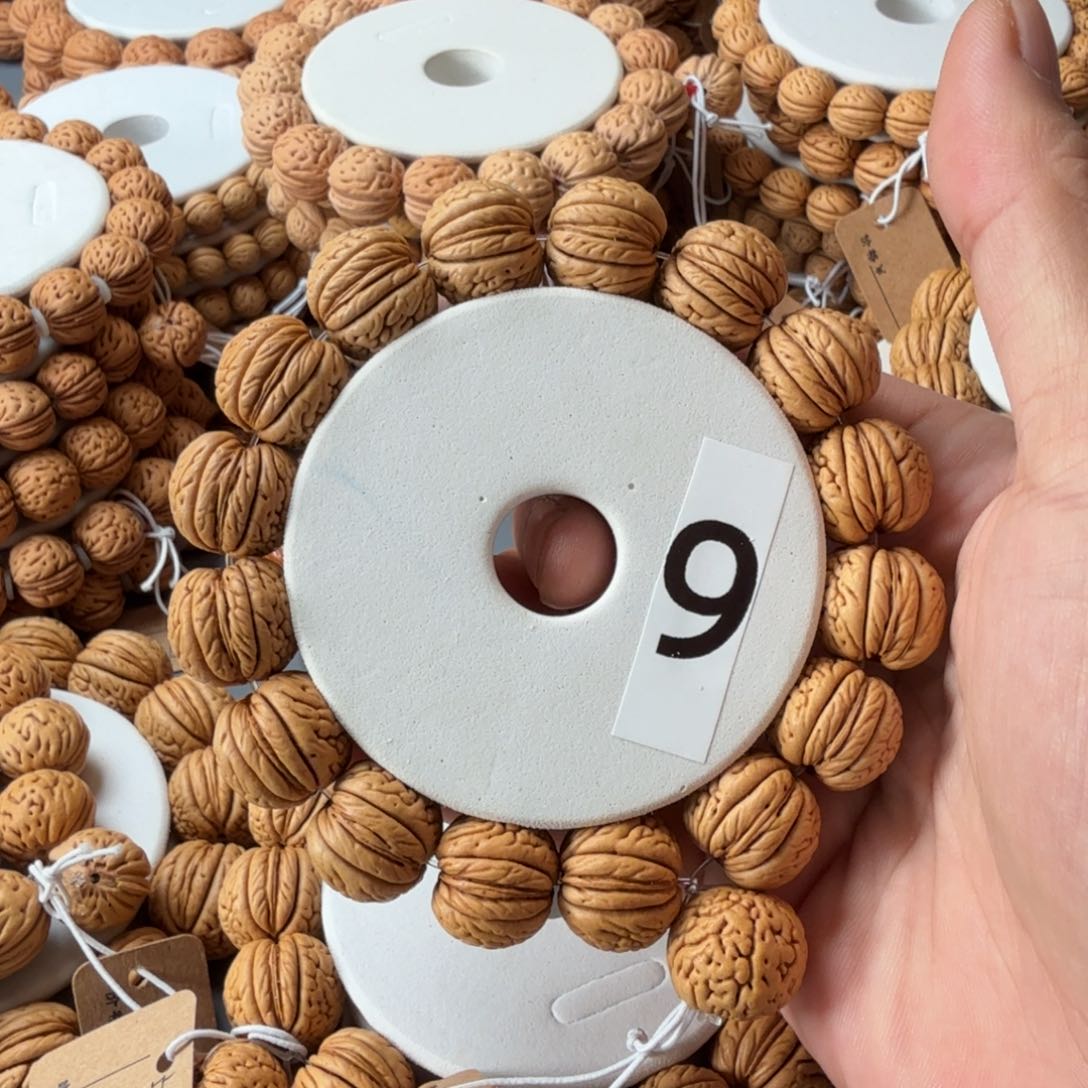 桃核手串时**客18脑纹肥脐