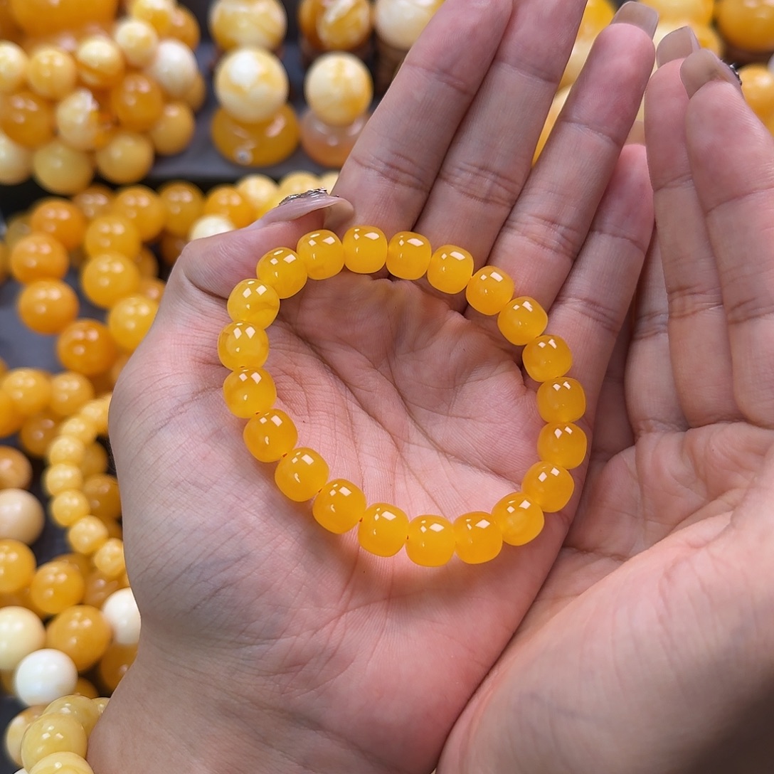 蜜蜡未镶嵌珠宝奇石同料10mm