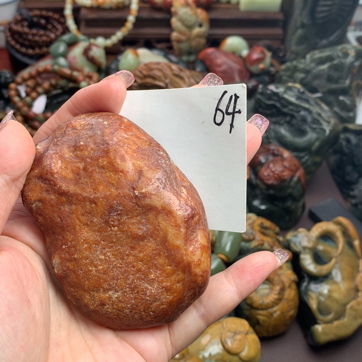 岫岩河磨玉（透闪石质玉）把件未镶嵌