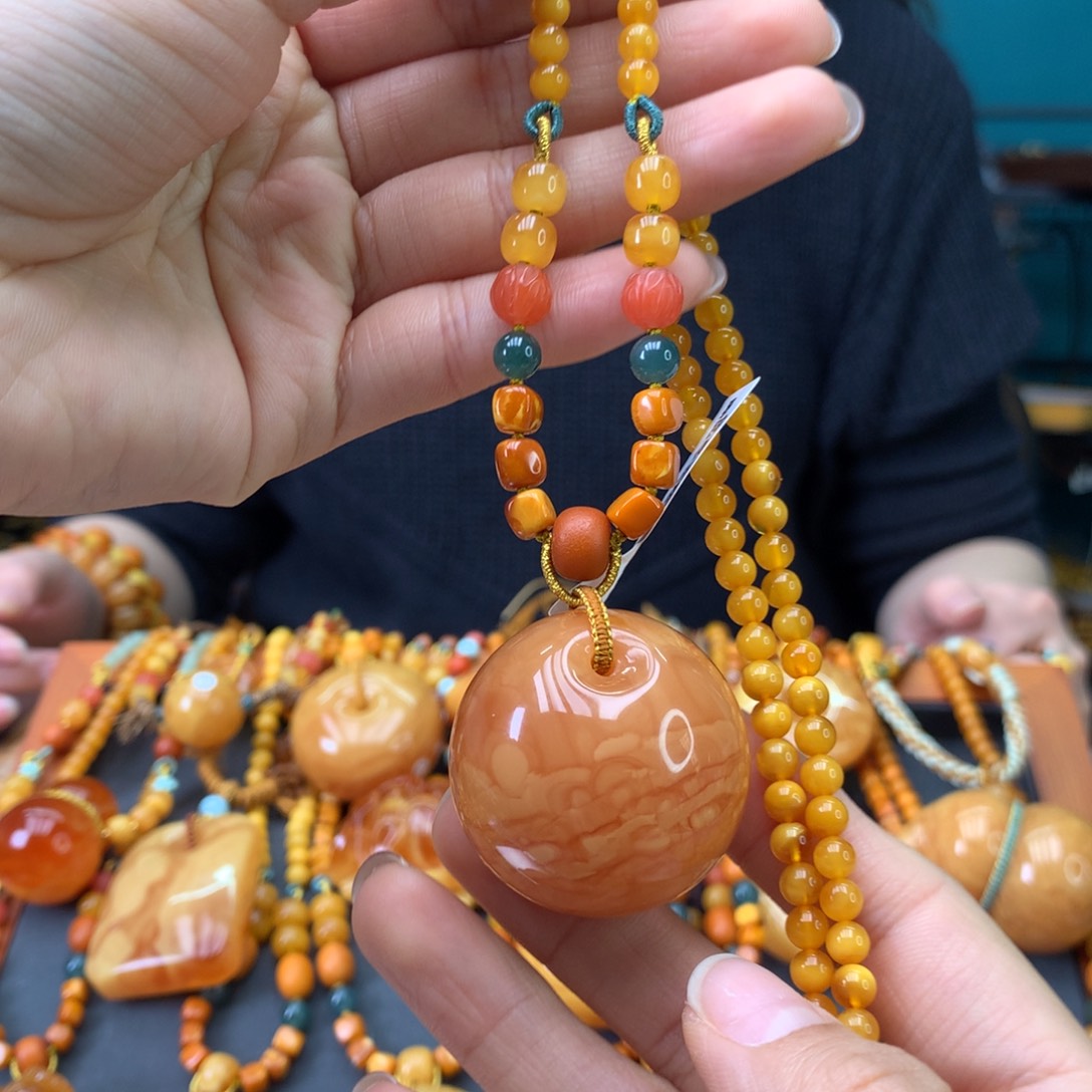 蜜蜡未镶嵌颈饰天然