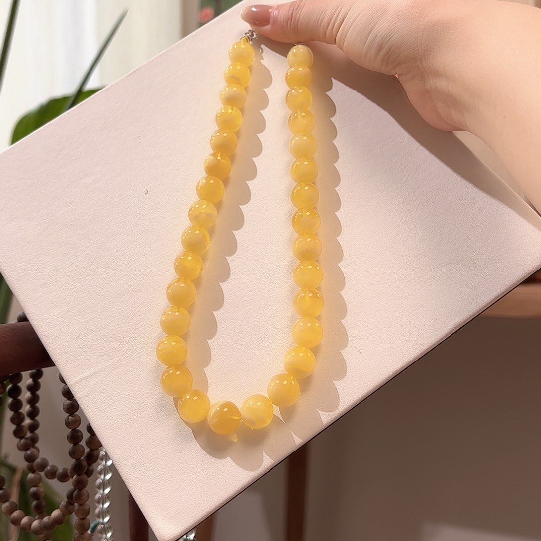 是***啊银S925镶嵌颈饰蜜蜡设计款