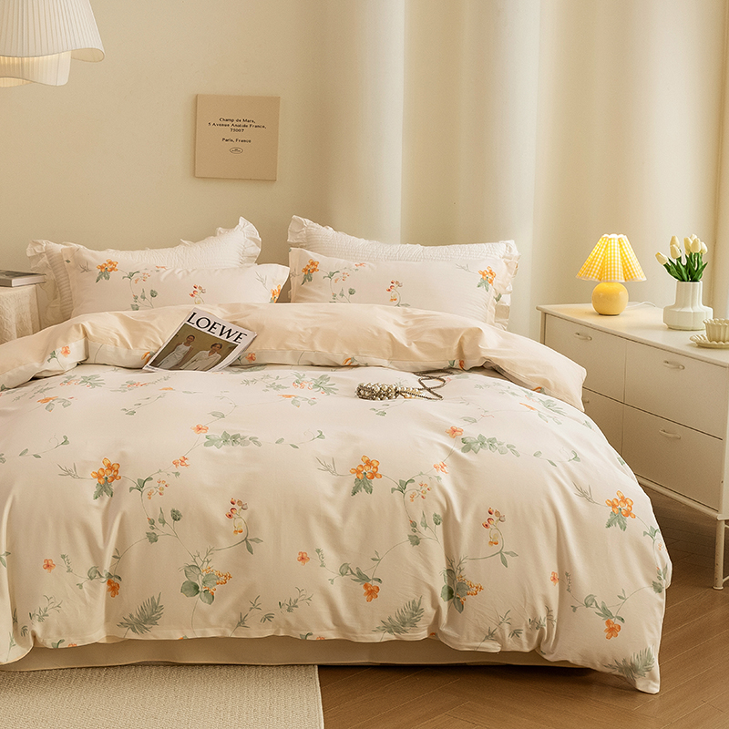 秋冬加厚100%全棉磨毛四件套 新疆长绒棉纯棉床上用品 高品质