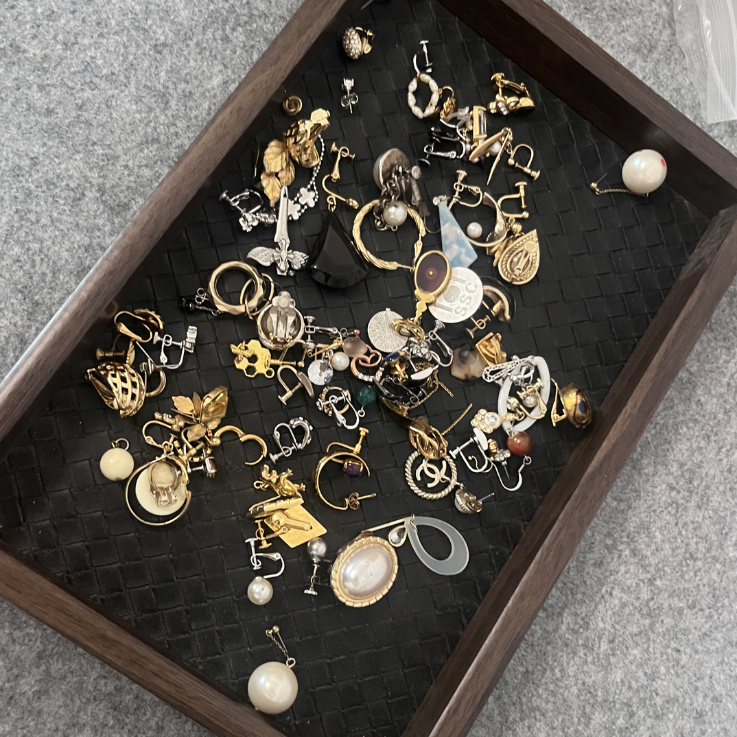 合金琉璃戒指 合金琉璃戒指原极简风耳钉古风手工古法中古复古