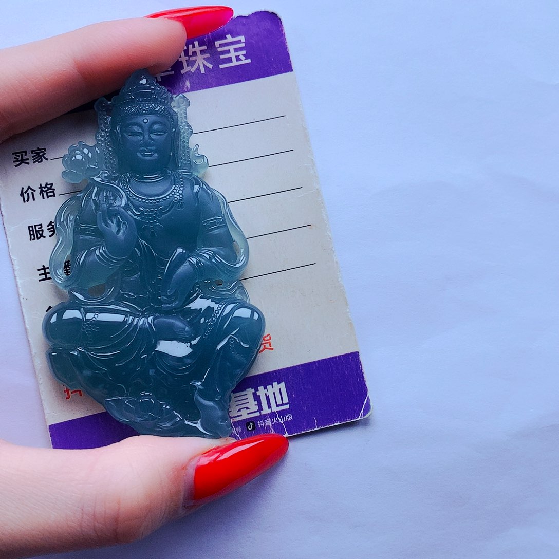 颈饰未镶嵌翡翠B***R天然正品翡翠吊坠