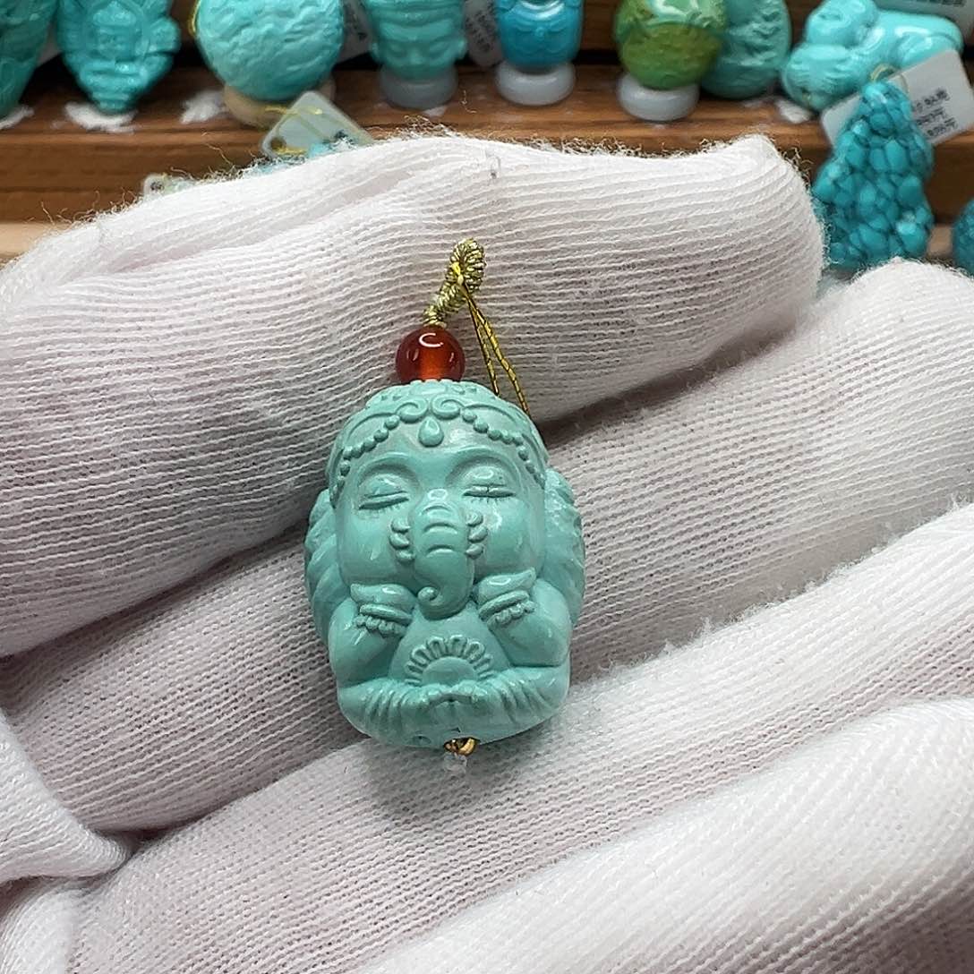 绿松石象宝宝 未镶嵌