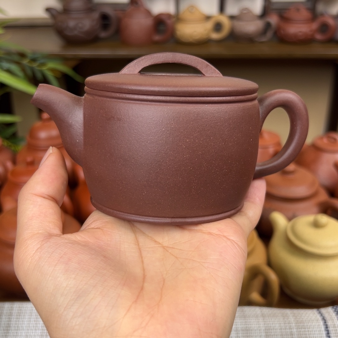 紫砂茶壶紫砂壶汉瓦底槽清200cc微瑕