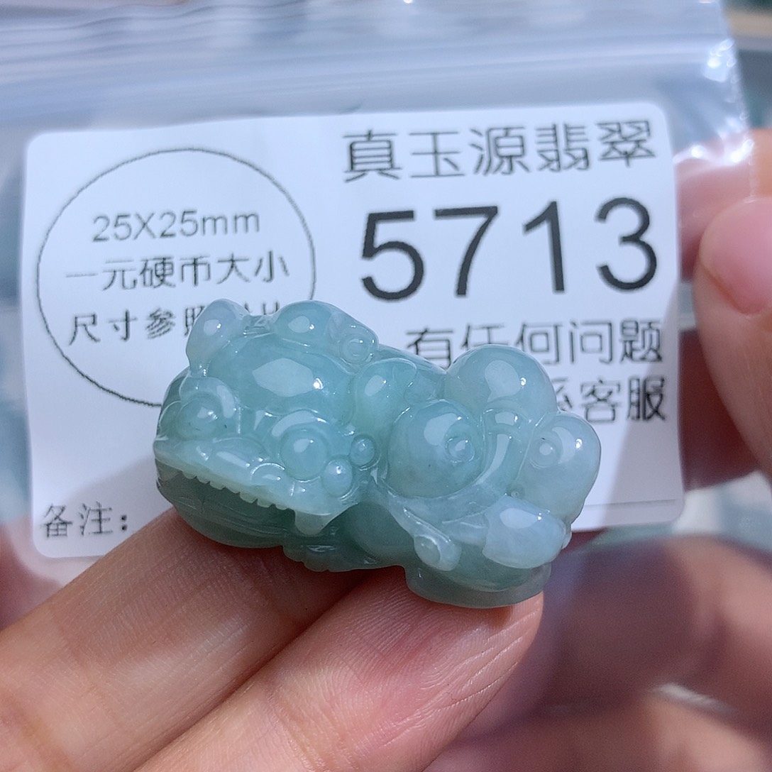 翡翠未镶嵌颈饰5713。