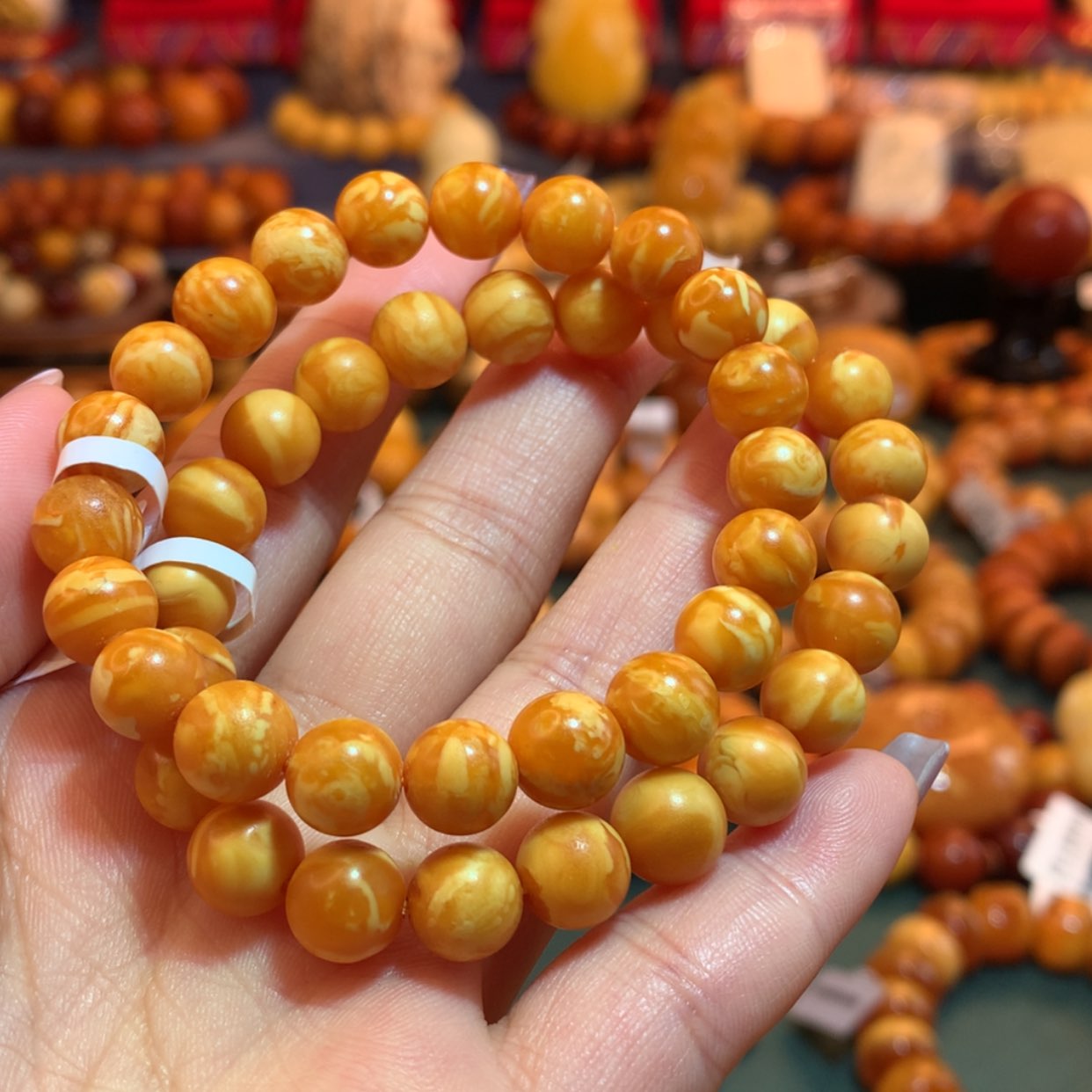 【闪购商品】蜜蜡手链未镶嵌小**呀蜜蜡手链定制