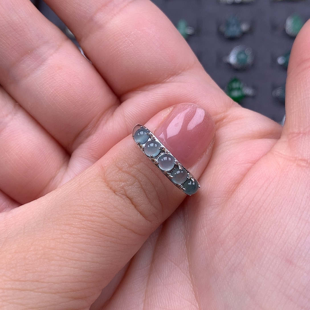 s****银S925镶嵌戒指翡翠