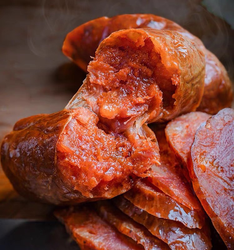 四川正宗农村纯肉手工香肠麻辣五香腊肠罐装重庆新鲜传统柏树烟熏