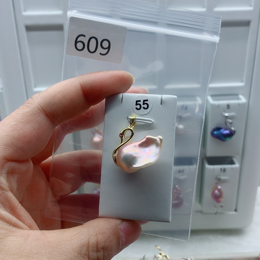 合金吊坠(不含链)淡水珍珠